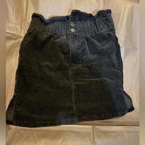 Black Corduroy Skirt